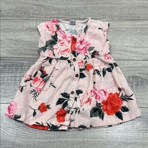 Old Navy Pink Floral Button-Down Dress